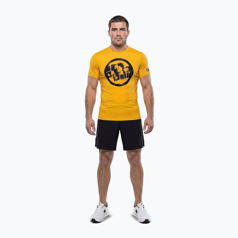Koszulka męska Pitbull Logo Palms mesh yellow 2