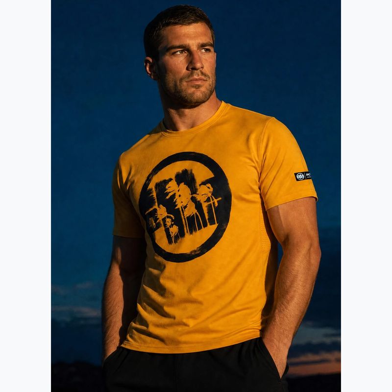 Koszulka męska Pitbull Logo Palms mesh yellow 11