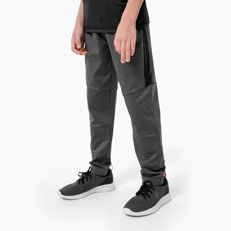 Spodnie dziecięce 4F JSPMTR001 dark grey melange