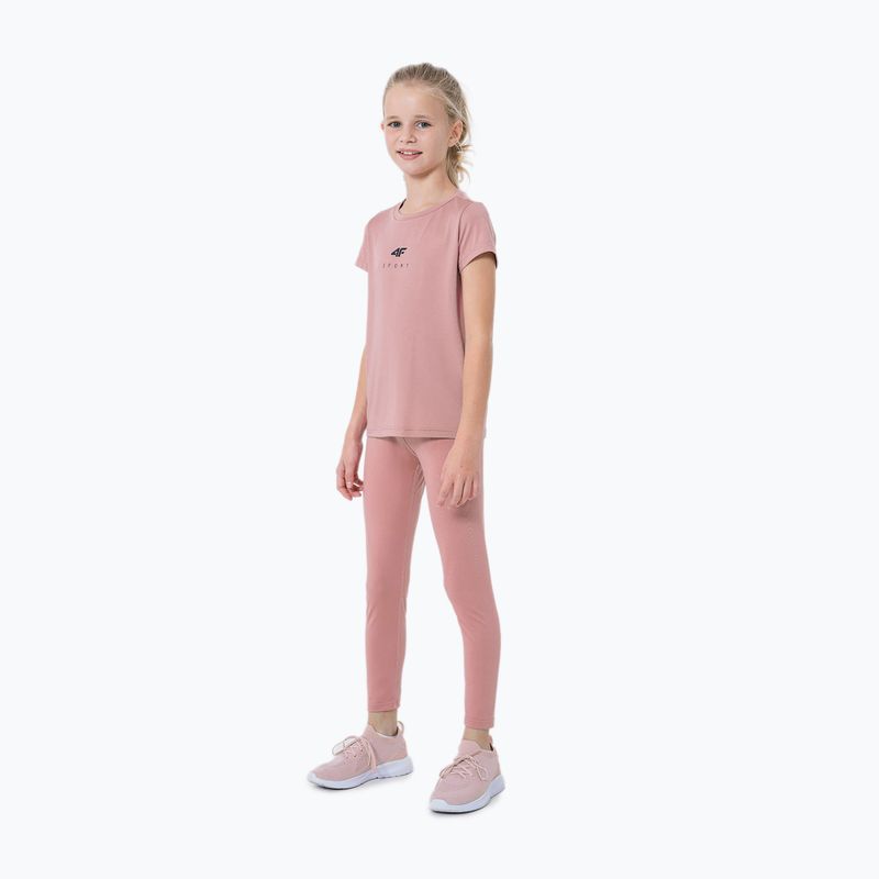 Legginsy dziecięce 4F JSPDF002 dark pink 2