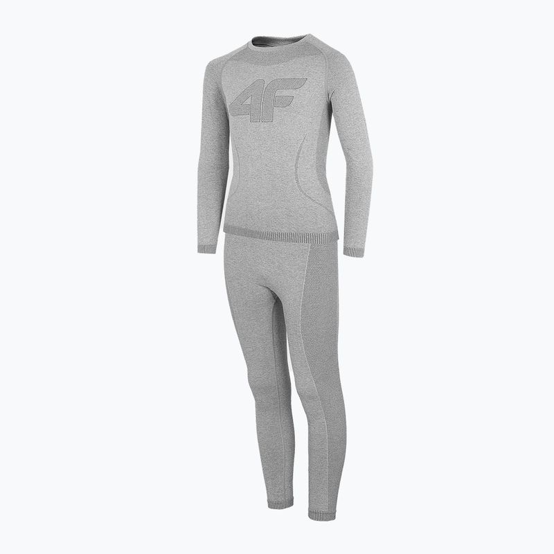 Komplet bielizny termoaktywnej dziecięceja 4F JBIDB001 cold light grey melange 4