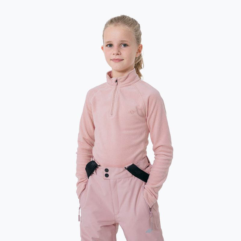 Bluza polarowa dziecięca 4F JBIDP001 light pink