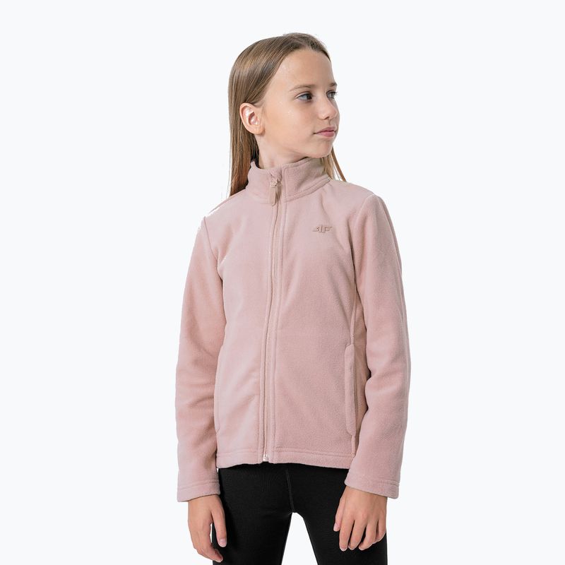 Bluza polarowa dziecięca 4F JPLD001 light pink 6