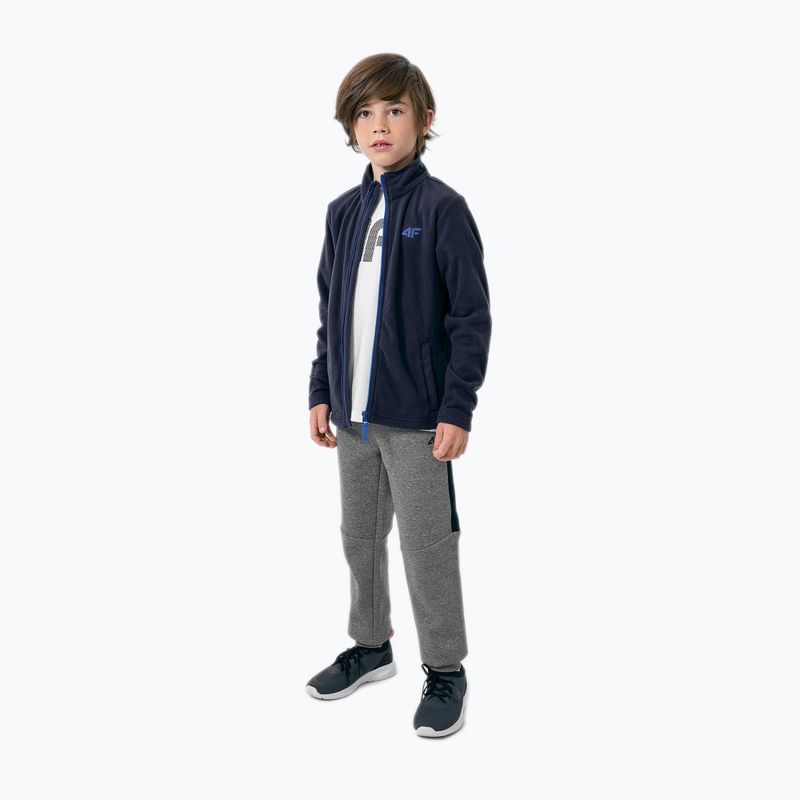 Bluza polarowa dziecięca 4F JPLM001 navy 2