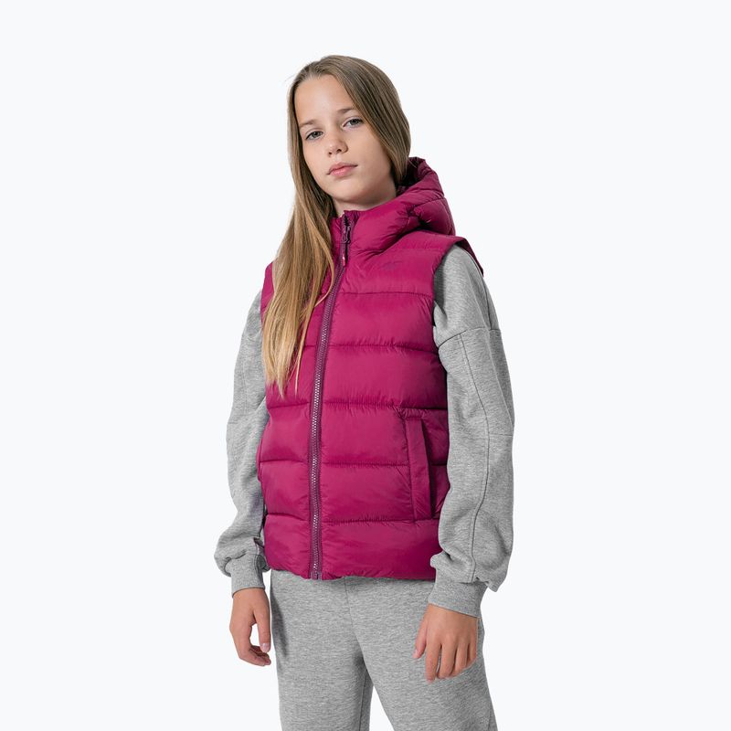Bezrękawnik dziecięcy 4F JKUDP002 dark pink