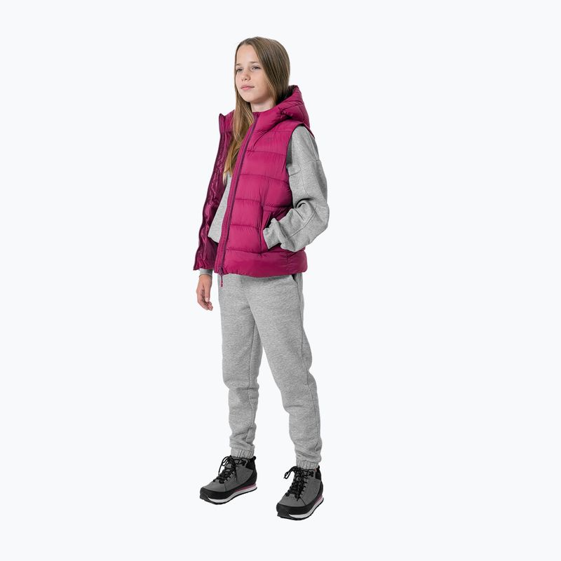 Bezrękawnik dziecięcy 4F JKUDP002 dark pink 3