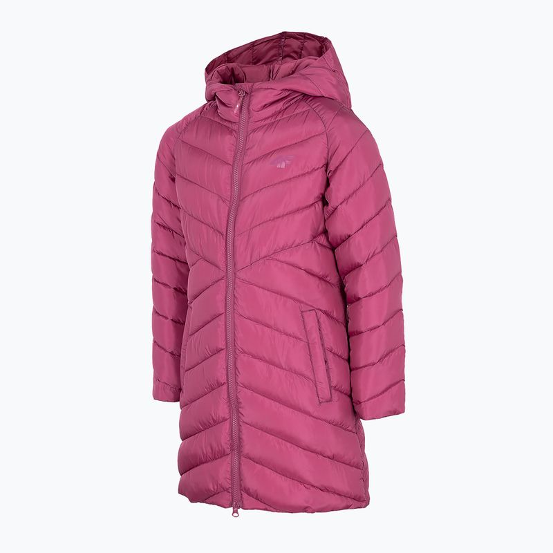 Płaszcz puchowy dziecięcy 4F JKUDP003 dark pink 4
