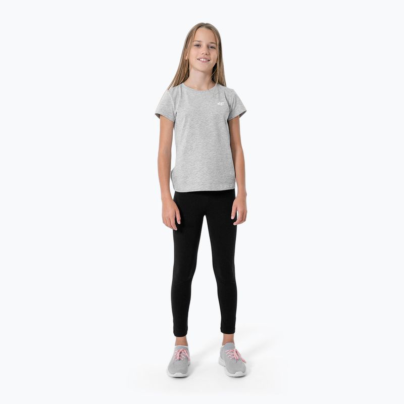 Koszulka dziecięca 4F JTSD001 cold light grey melange 2