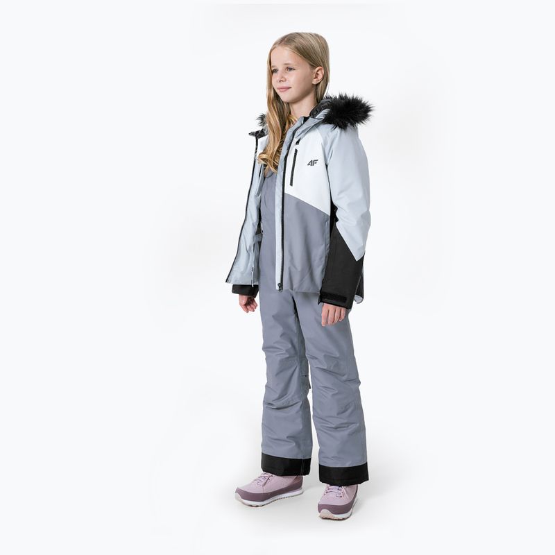 Kurtka narciarska dziecięca 4F JKUDN003 light blue 2