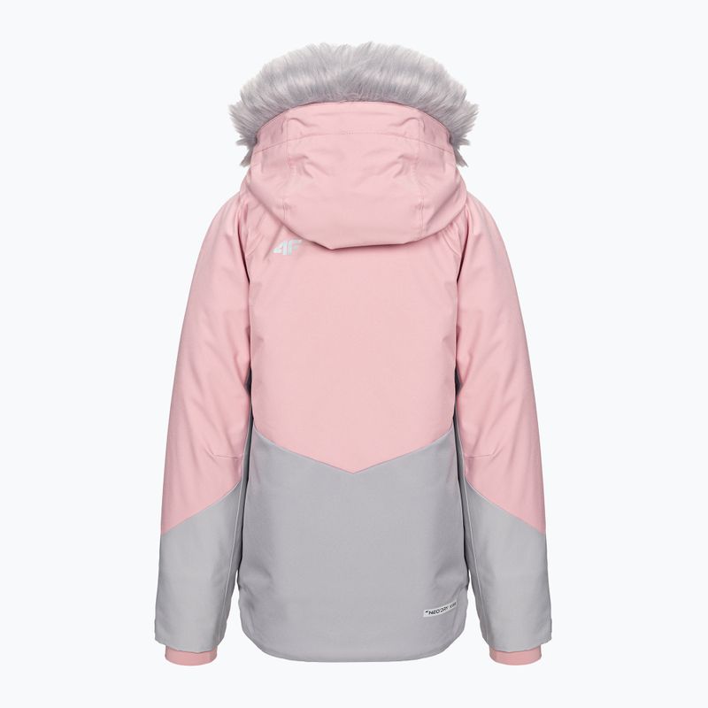 Kurtka narciarska dziecięca 4F JKUDN003 cold light grey 4
