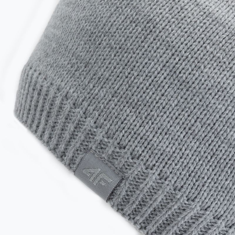 Czapka zimowa damska 4F CAD009 cold light grey melange 3