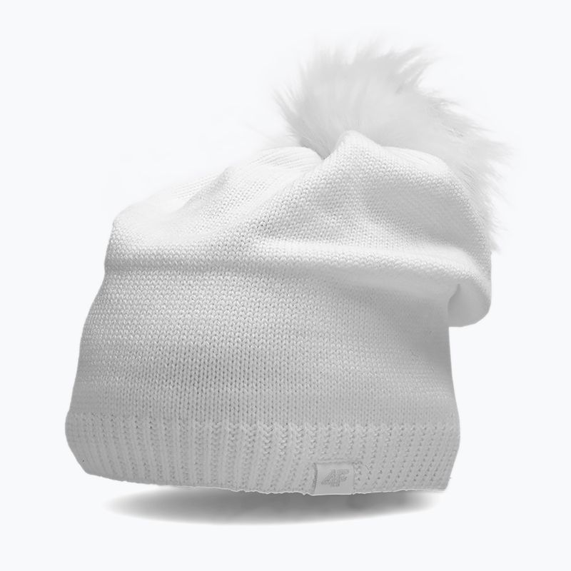 Czapka zimowa damska 4F CAD009 white 4