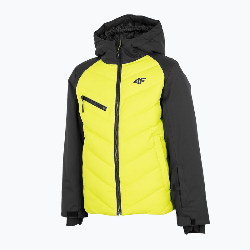 Kurtka narciarska dziecięca 4F JKUMN003 lemon 3