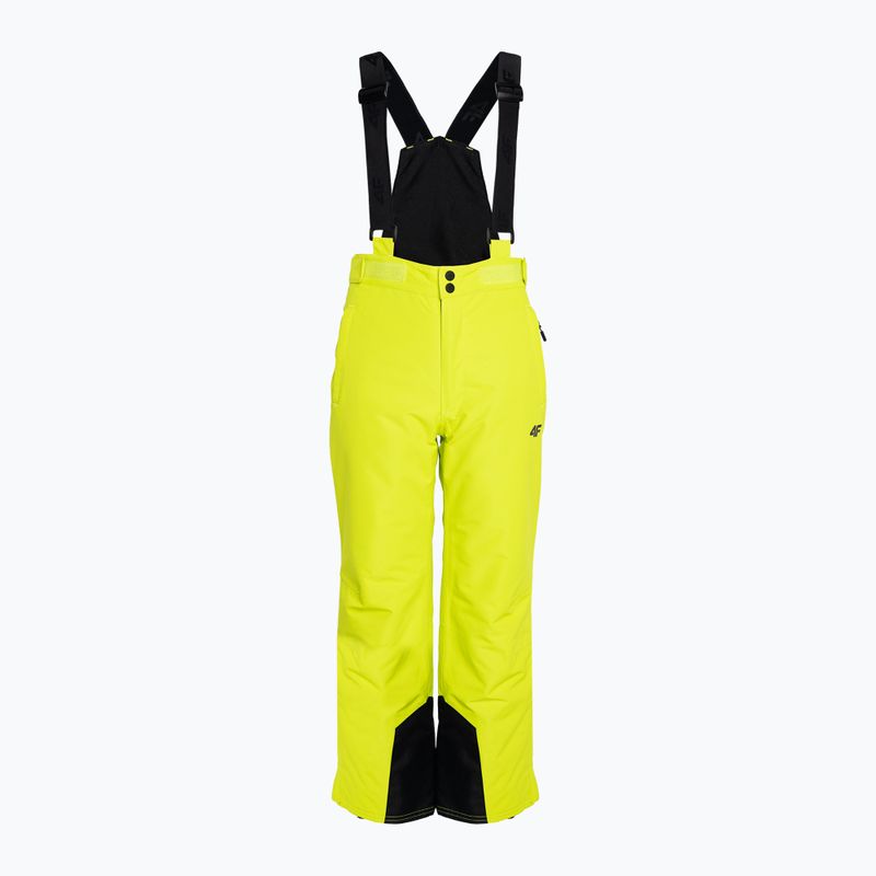 Spodnie narciarskie dziecięce 4F JSPMN001 canary green 3