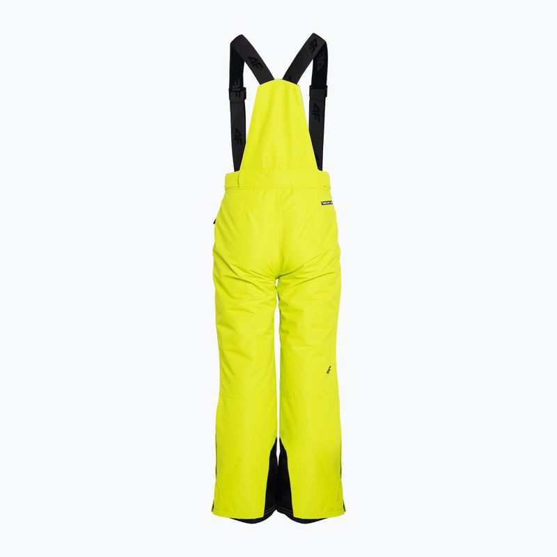 Spodnie narciarskie dziecięce 4F JSPMN001 canary green 4