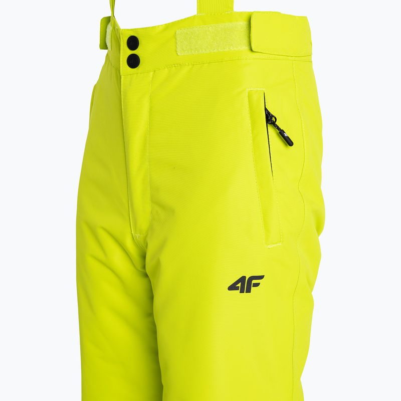 Spodnie narciarskie dziecięce 4F JSPMN001 canary green 5
