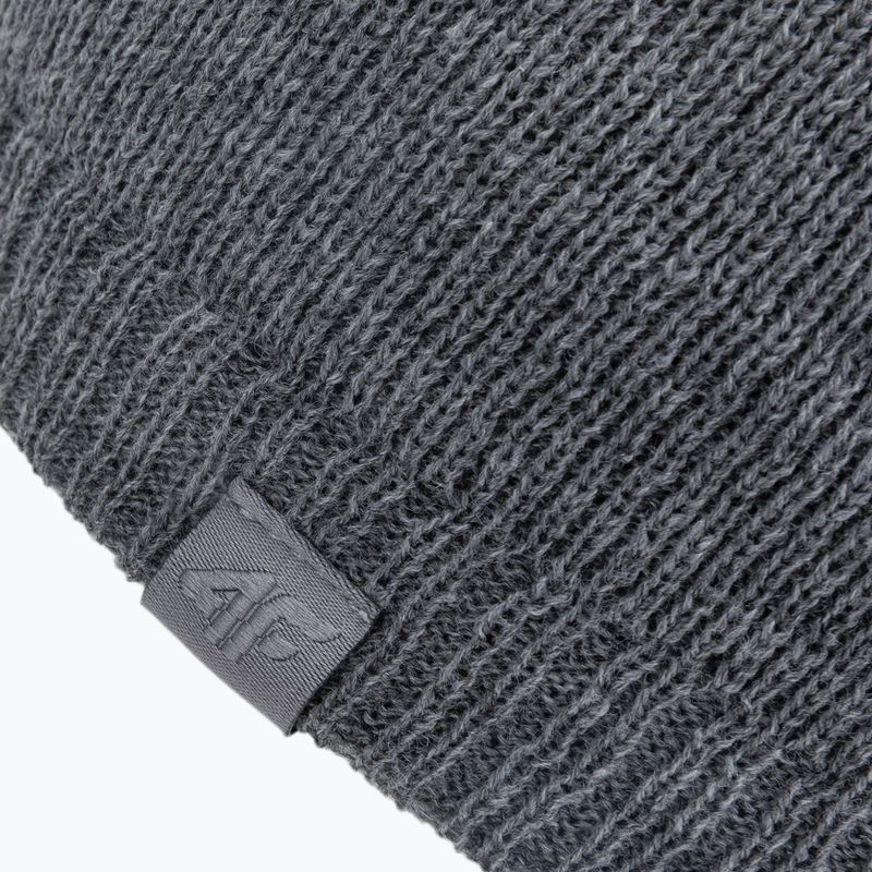 Czapka zimowa męska 4F CAM002 middle grey melange 3