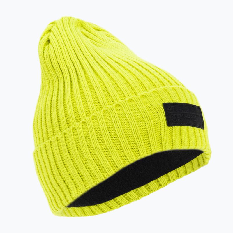 Czapka zimowa męska 4F CAM013 canary green neon