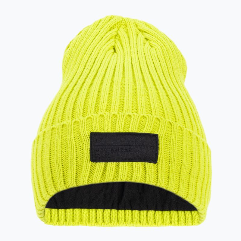 Czapka zimowa męska 4F CAM013 canary green neon 2