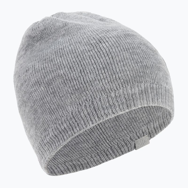 Czapka zimowa damska 4F CAD001 cold light grey melange