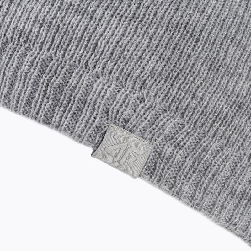 Czapka zimowa damska 4F CAD001 cold light grey melange 4