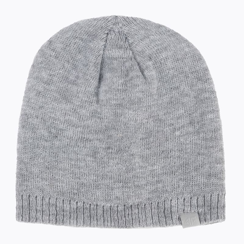 Czapka zimowa damska 4F CAD001 cold light grey melange 5