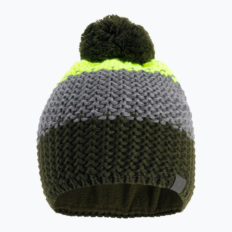 Czapka zimowa dziecięca 4F JCAM006 lemon neon 2