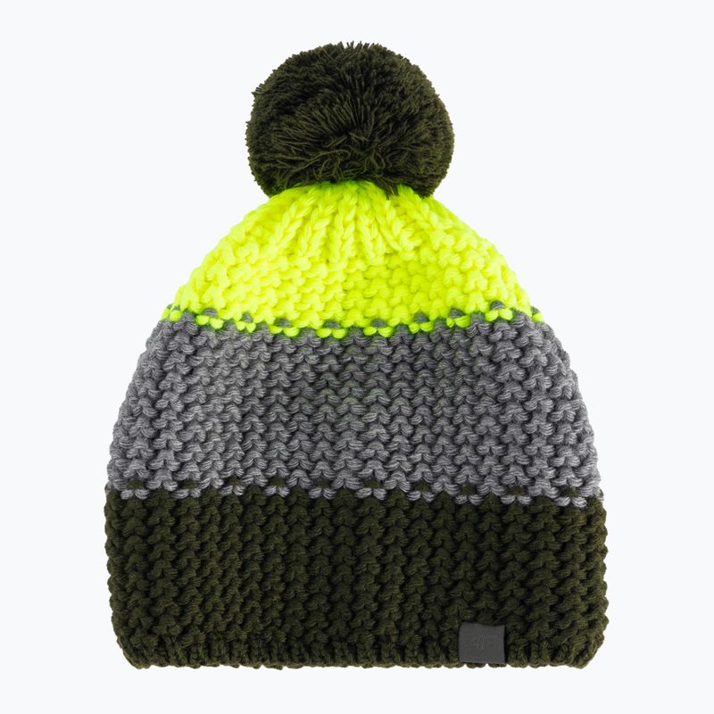 Czapka zimowa dziecięca 4F JCAM006 lemon neon 5