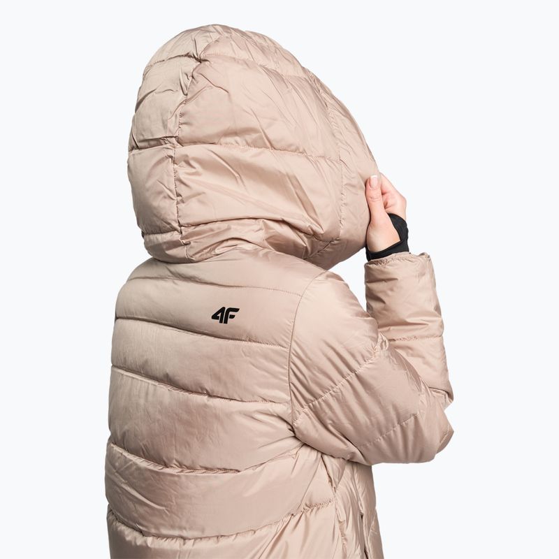 Płaszcz puchowy damski 4F KUDP018 beige 10
