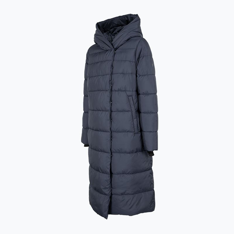 Płaszcz puchowy damski 4F KUDP018 denim 11