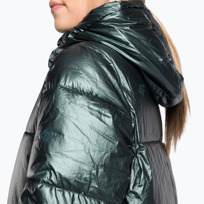 Płaszcz puchowy damski 4F KUDP011 dark green 7