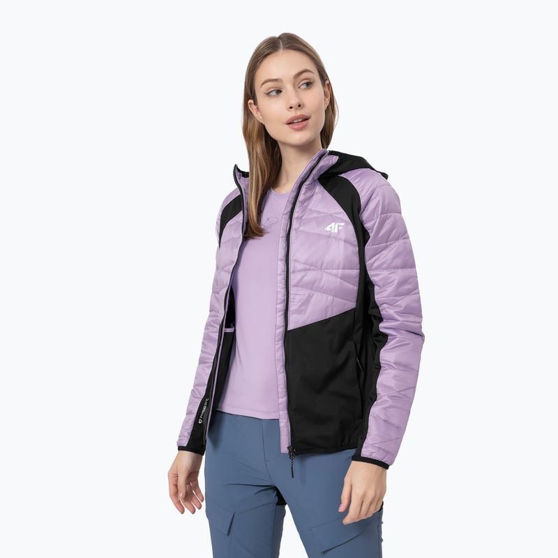 Kurtka hybrydowa damska 4F KUDH060 light violet