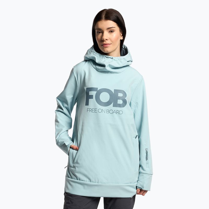 Kurtka snowboardowa damska 4F SFD001F light blue