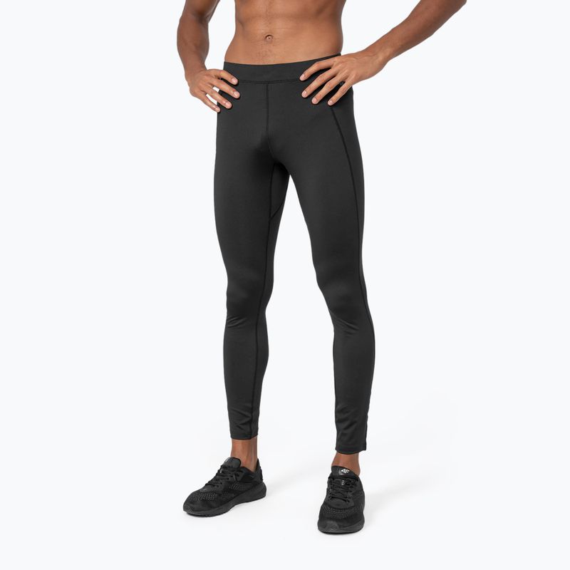 Legginsy treningowe męskie 4F SPMF010 deep black
