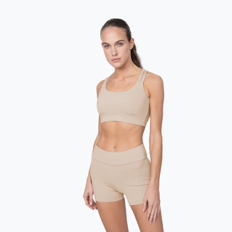 Top do jogi damski 4F STAD016 beige