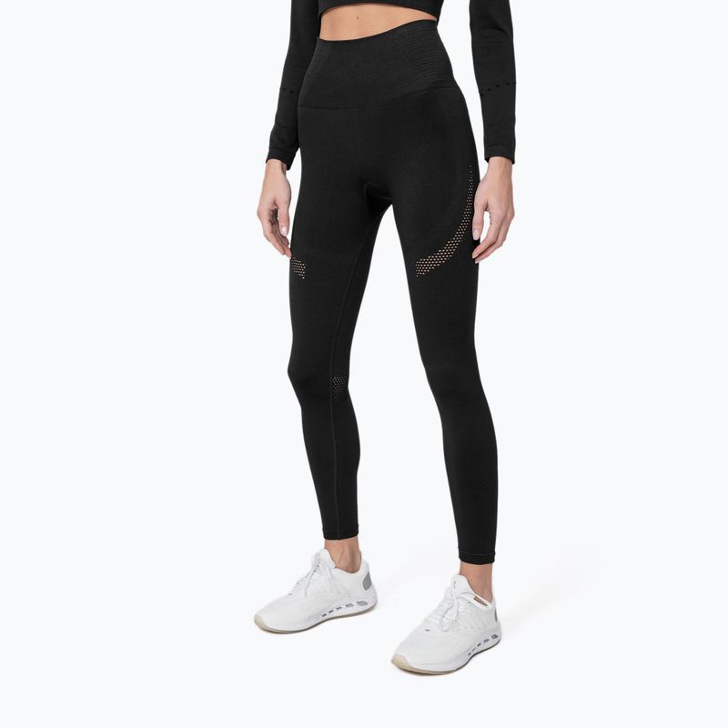 Legginsy treningowe damskie 4F SPDF012 deep black