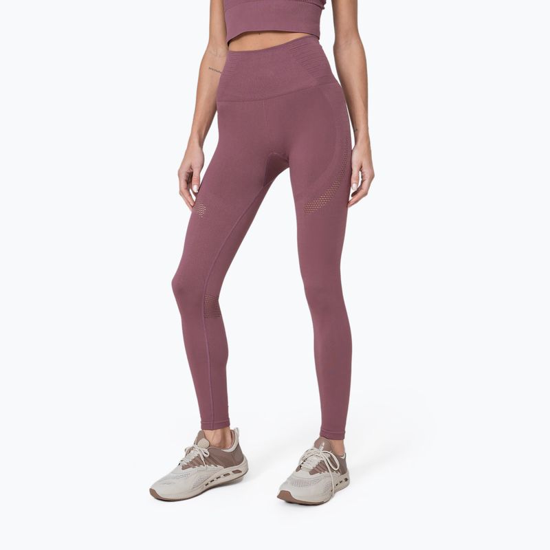 Legginsy treningowe damskie 4F SPDF012 burgundy