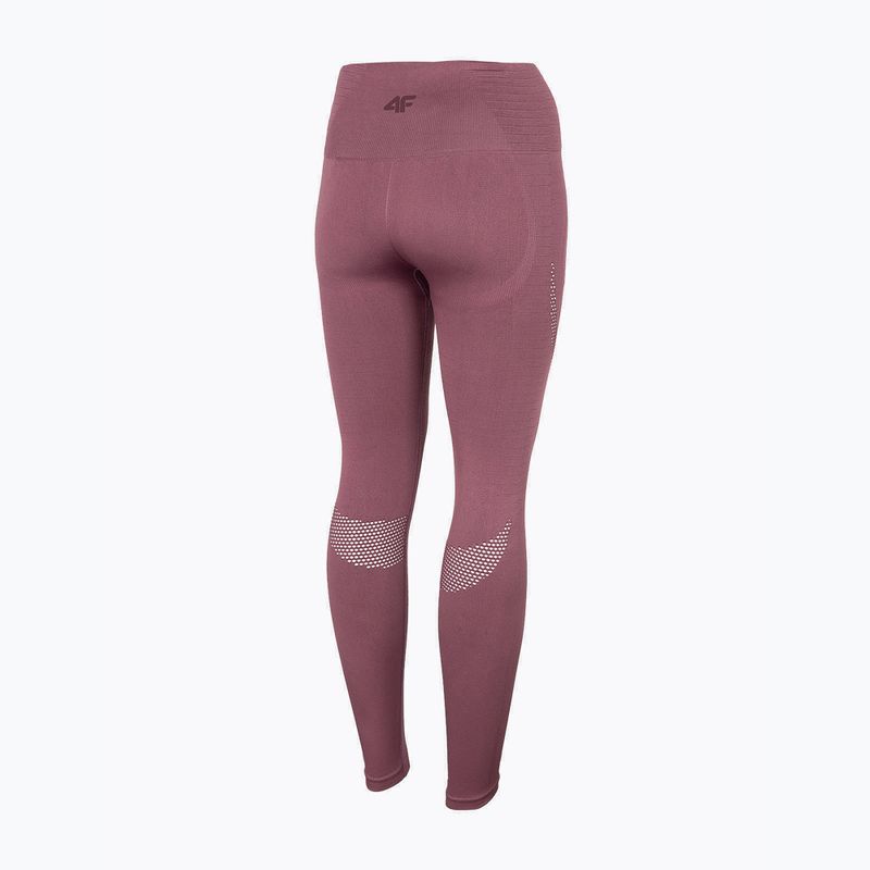 Legginsy treningowe damskie 4F SPDF012 burgundy 4