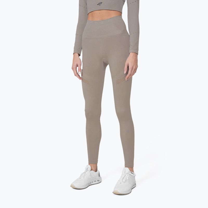 Legginsy damskie 4F SPDF012 beige