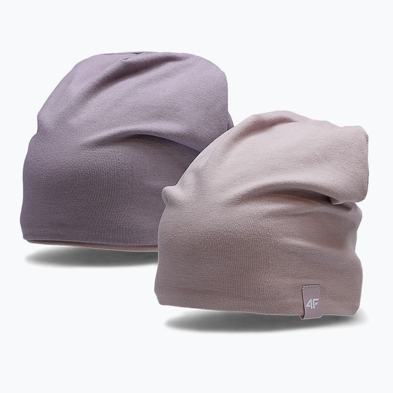 Czapka zimowa dziecięca 4F JCAD001 light violet 8