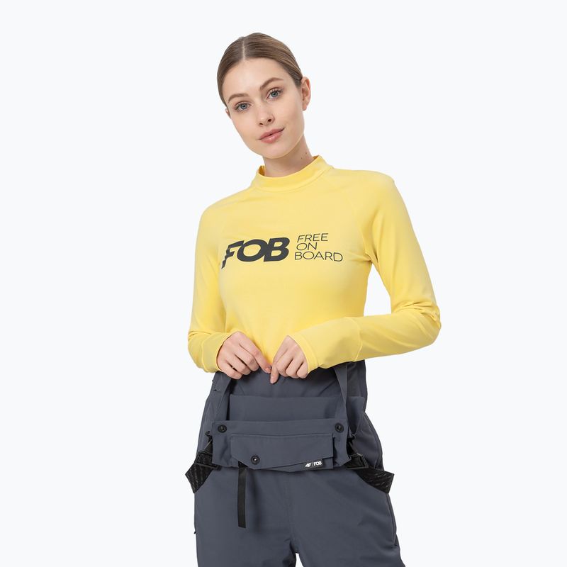 Longsleeve termoaktywny damski 4F BIDD030 light lemon