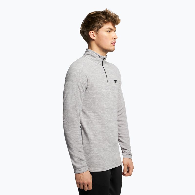 Bluza męska 4F BIMP010 cold light grey melange 3