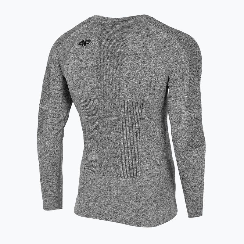 Longsleeve termoaktywny męski 4F BIMB030G cold light grey melange 3