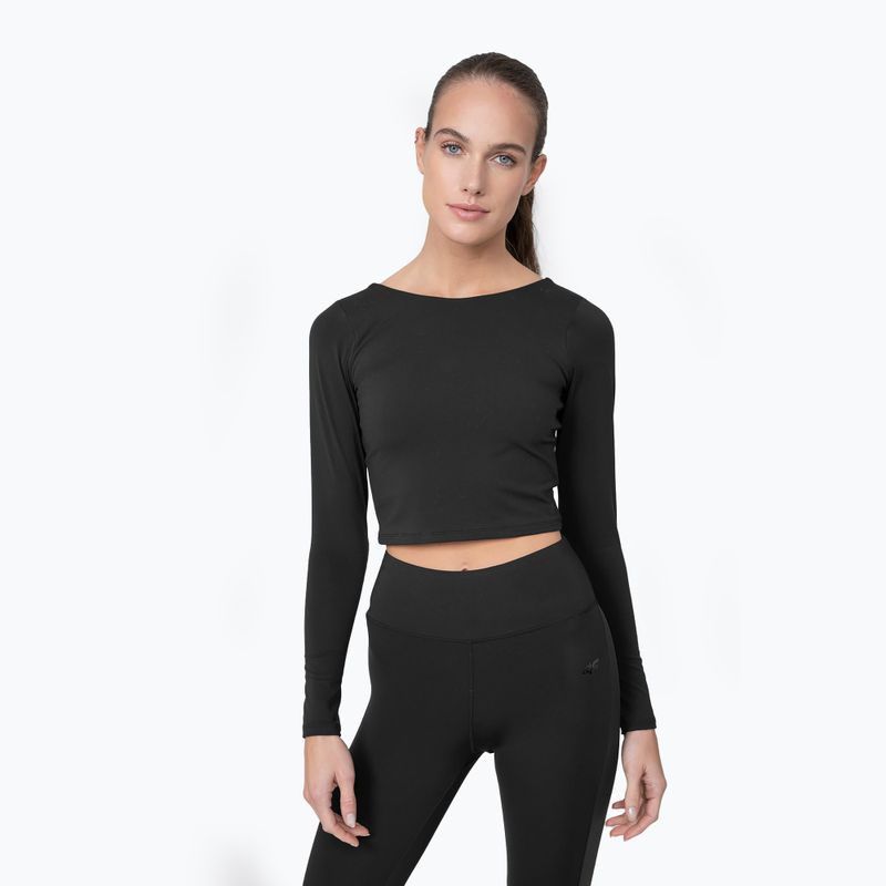 Top do jogi damski 4F TSDL019 LS deep black