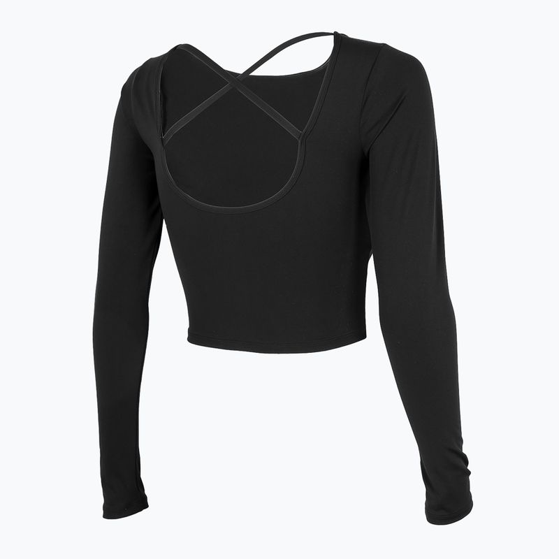 Top do jogi damski 4F TSDL019 LS deep black 4