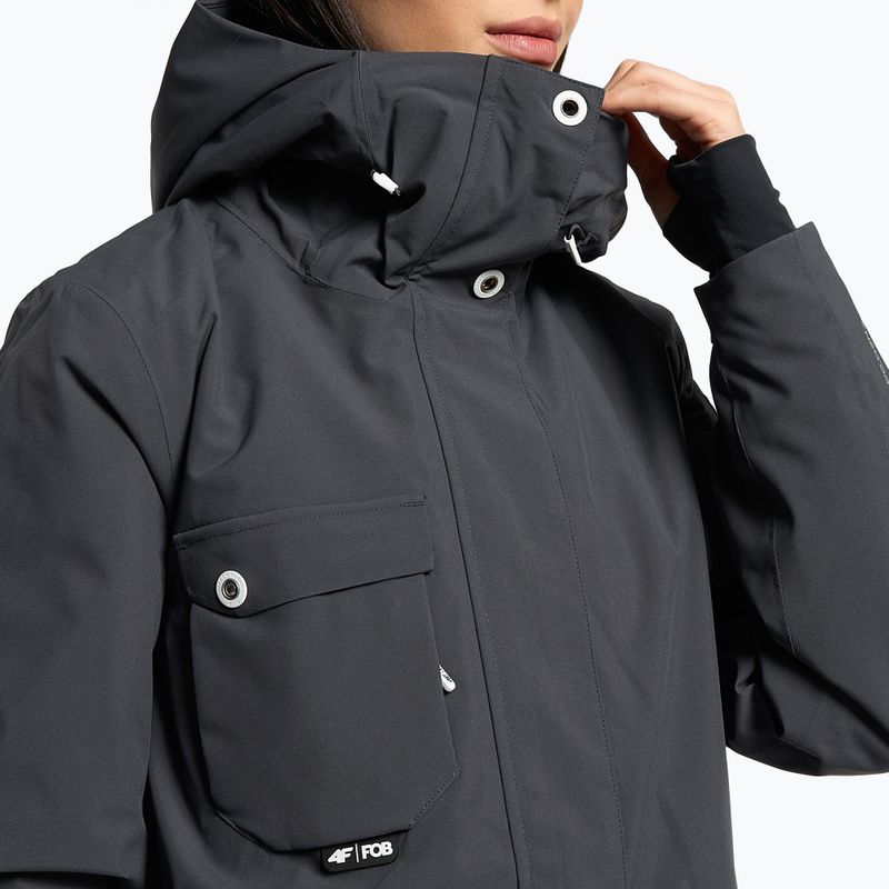 Kurtka snowboardowa damska 4F KUDS001 dark/grey 7