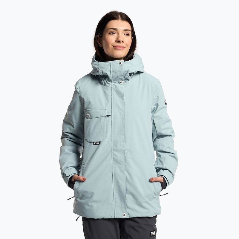 Kurtka snowboardowa damska 4F KUDS001 light blue