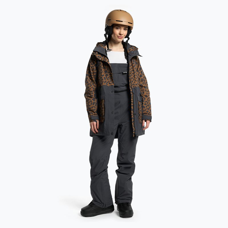 Kurtka snowboardowa damska 4F KUDS002 brown allover 2