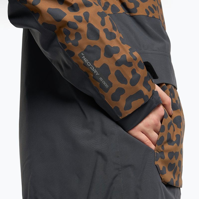 Kurtka snowboardowa damska 4F KUDS002 brown allover 6