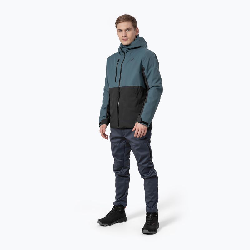 Kurtka przeciwdeszczowa męska 4F KUM060 teal 2